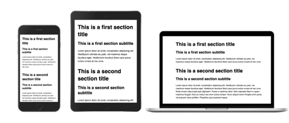 Screenshot Showing Three Devices With Various Formats of Same Type